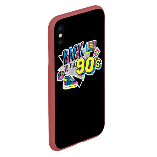 Чехол для iPhone XS Max матовый Назад в 90-е!, цвет красный - фото 3