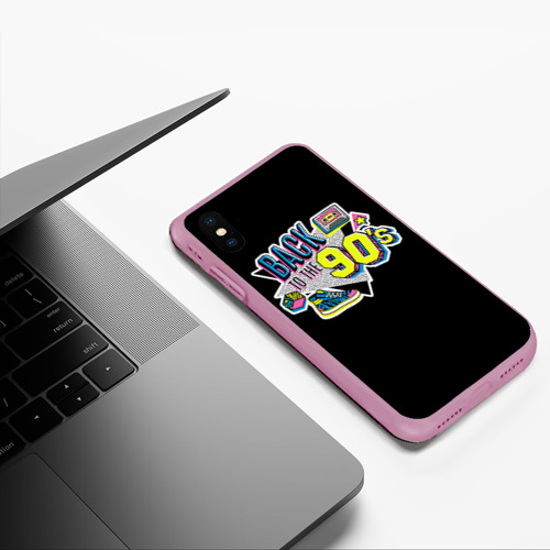 Чехол для iPhone XS Max матовый Назад в 90-е!, цвет розовый - фото 5