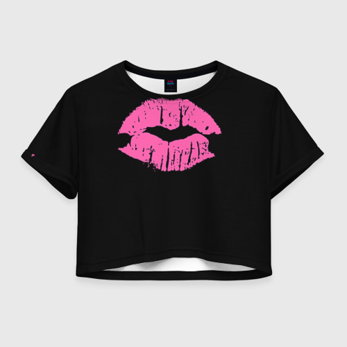 Женская футболка Crop-top 3D Чмок Фото 01 Женская футболка Crop-top 3D Чмок Фото 01