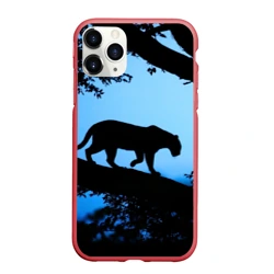 Чехол для iPhone 11 Pro Max матовый Чёрная пантера