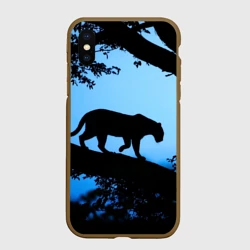Чехол для iPhone XS Max матовый Чёрная пантера