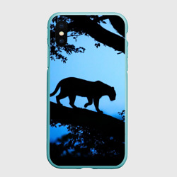 Чехол для iPhone XS Max матовый Чёрная пантера