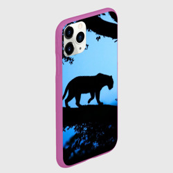 Чехол для iPhone 11 Pro матовый Чёрная пантера - фото 2