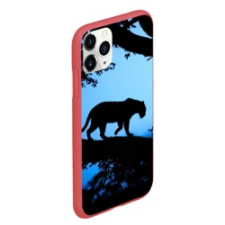Чехол для iPhone 11 Pro Max матовый Чёрная пантера - фото 2