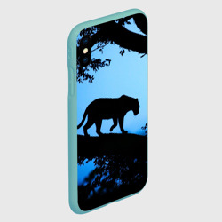 Чехол для iPhone XS Max матовый Чёрная пантера - фото 2