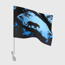 Флаг для автомобиля Чёрная пантера