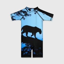 Детский купальный костюм 3D Чёрная пантера