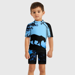 Детский купальный костюм 3D Чёрная пантера - фото 2