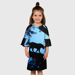 Детское платье 3D Чёрная пантера - фото 2