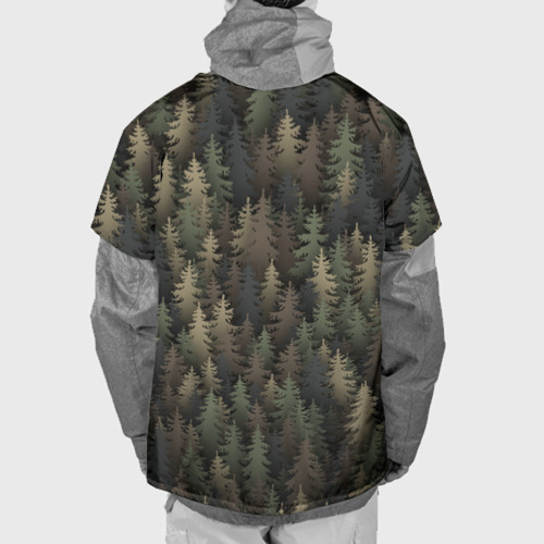 Накидка на куртку 3D Лесной камуфляж, цвет 3D печать - фото 2