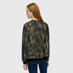 Женский свитшот 3D Лесной камуфляж - фото 2