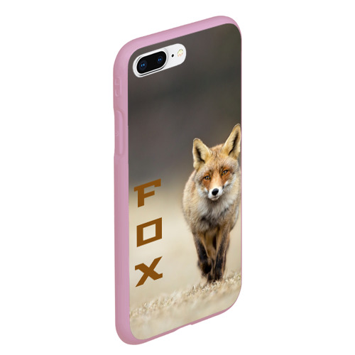 Чехол для iPhone 7Plus/8 Plus матовый с принтом Рыжий лис (fox), вид сбоку #3