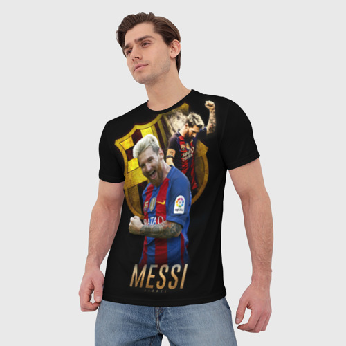 Мужская футболка 3D Messi, цвет 3D печать - фото 3