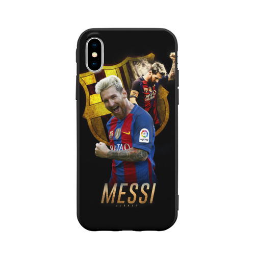 Чехол для Apple iPhone X силиконовый матовый Messi Фото 01 Чехол для Apple iPhone X силиконовый матовый Messi Фото 01