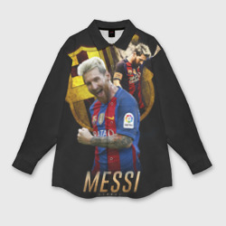 Женская рубашка oversize 3D Messi