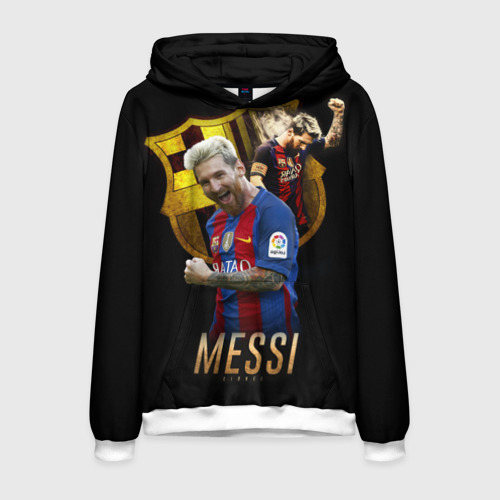 Мужская толстовка 3D Messi, цвет белый