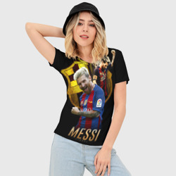 Женская футболка 3D Slim Messi - фото 2