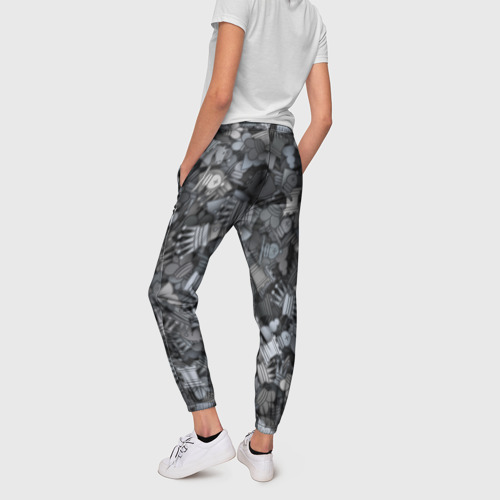 Женские брюки 3D Шахматный камуфляж, цвет 3D печать - фото 4