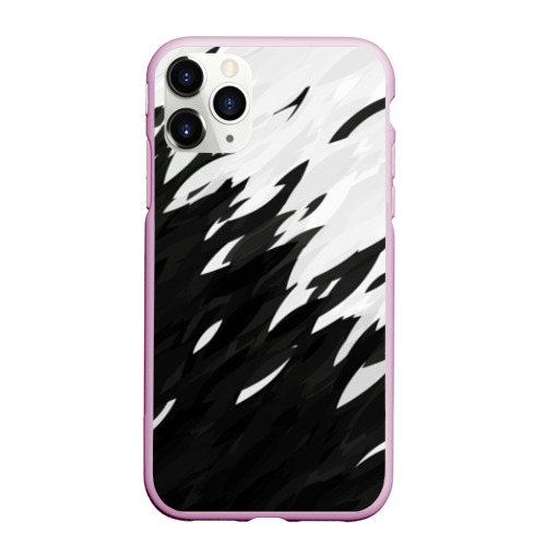 Чехол для iPhone 11 Pro матовый Black & white, цвет розовый