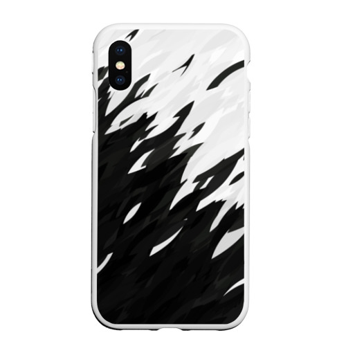 Чехол для iPhone XS Max матовый Black & white, цвет белый