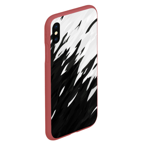 Чехол для iPhone XS Max матовый Black & white, цвет красный - фото 3