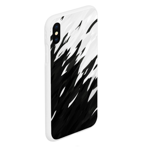 Чехол для iPhone XS Max матовый Black & white, цвет белый - фото 3