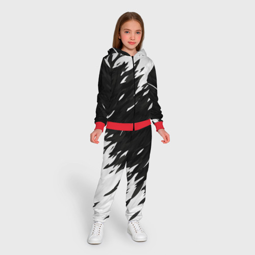 Детский 3D костюм с принтом Black & white, вид сбоку #3