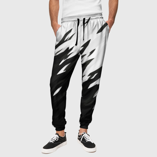 Мужские брюки 3D Black & white, цвет 3D печать - фото 4