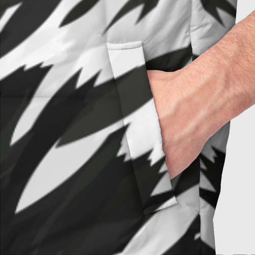 Мужской жилет утепленный 3D Black & white, цвет черный - фото 6