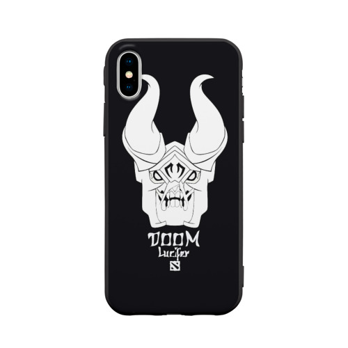 Чехол для Apple iPhone X силиконовый матовый DOOM Фото 01 Чехол для Apple iPhone X силиконовый матовый DOOM Фото 01