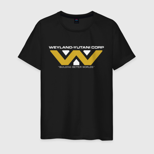 Мужская футболка хлопок Weyland-Yutani, цвет черный