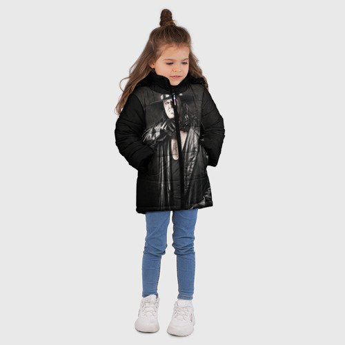 Зимняя куртка для девочек 3D Гробовщик 2, цвет черный - фото 5
