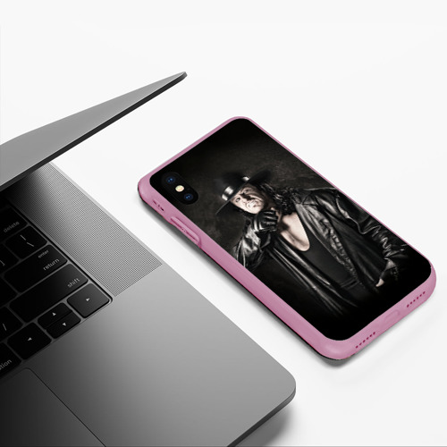 Чехол для iPhone XS Max матовый Гробовщик 2, цвет розовый - фото 5