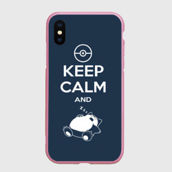 Чехол для iPhone XS Max матовый Снорлакс
