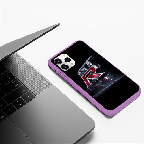 Чехол для iPhone 11 Pro Max матовый Nissan Gtr, цвет фиолетовый - фото 5