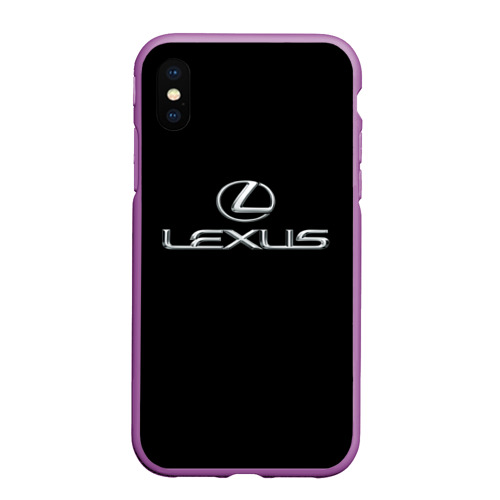 Чехол для iPhone XS Max матовый Lexus, цвет фиолетовый