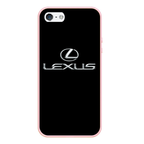 Чехол для iPhone 5/5S матовый Lexus, цвет светло-розовый