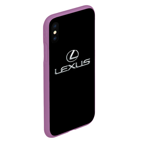 Чехол для iPhone XS Max матовый Lexus, цвет фиолетовый - фото 3