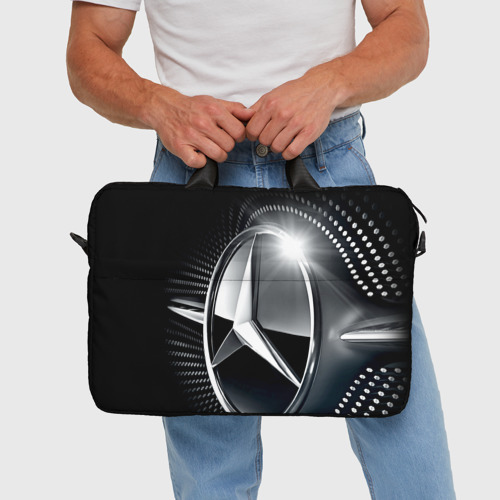 Сумка для ноутбука 3D Mercedes-Benz, цвет 3D печать - фото 5
