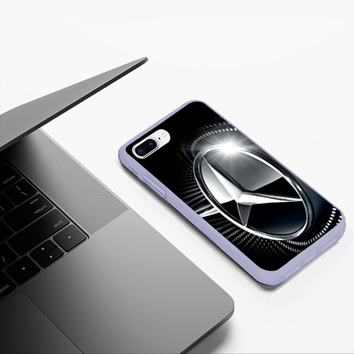 Чехол для iPhone 7Plus/8 Plus матовый Mercedes-Benz, цвет светло-сиреневый - фото 5