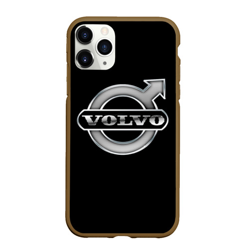 Чехол для iPhone 11 Pro матовый Volvo, цвет коричневый