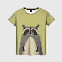 Енот – Женская футболка 3D с принтом купить со скидкой в -26%