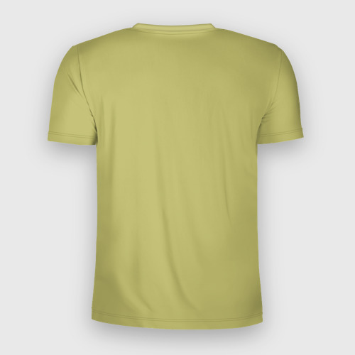 Мужская футболка 3D Slim с принтом Енот, вид сзади #1