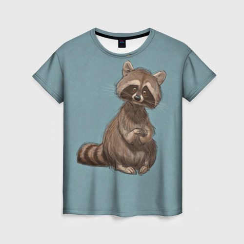Женская футболка 3D Raccoon