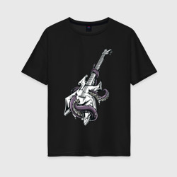 Женская футболка хлопок Oversize Гитара
