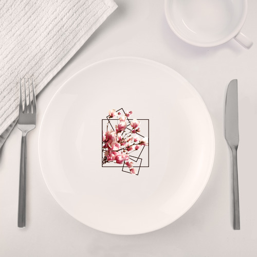 Набор: тарелка + кружка Магнолия - фото 4