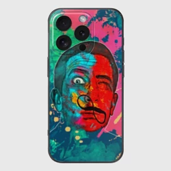 Чехол для iPhone 16 Pro силиконовый с защитой камеры Сальвадор Дали