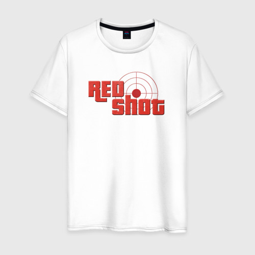 Мужская футболка хлопок Red Shot, цвет белый