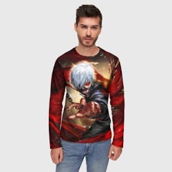 Мужской лонгслив 3D Blood Канеки - фото 2