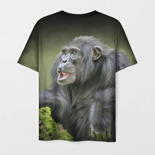 Мужская футболка 3D Шимпанзе, цвет 3D печать - фото 2
